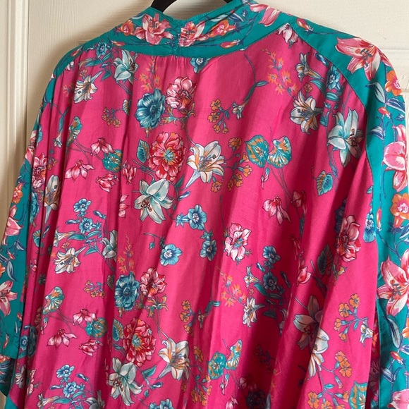 VINTAGE Tolani Collection Women's Kimono Floral Multicolor 3X Bohemian 90s - Picture 6 of 11
